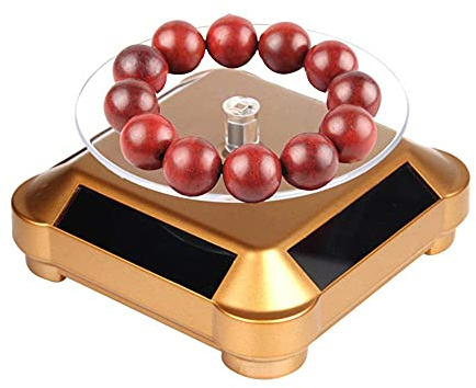 Plato Giratorio eléctrico, Plato Giratorio para joyería, Plataforma giratoria de 360 Grados, Soporte de exhibición Giratorio, para teléfono, Reloj, 10 × 10 × 4,5 cm