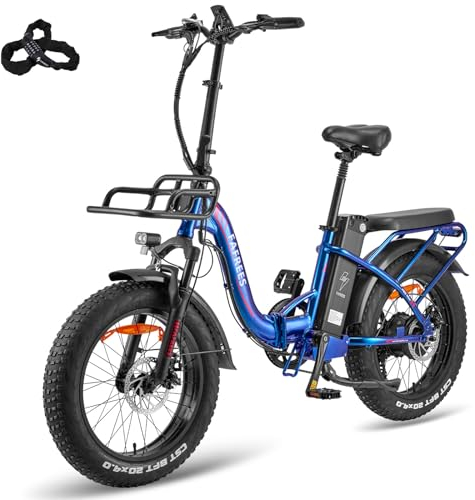 Fafrees F20 MAX Fatbike E-Bike Damen Klapprad 20 Zoll mit 48V 22,5AH Akku [ Offiziell ] Klapppedal Bremsleuchte, 54N.m Elektrisches Fahrrad Mountainbike E Bike Herren 150 kg (blau)