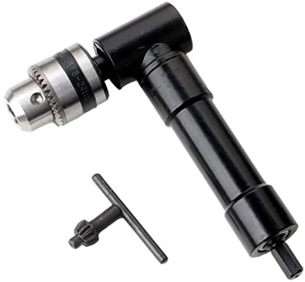 90 Grad Schnellspannbohrfutter Schlagbohrmaschine Adapter Elektrische Power Akku-Bohrmaschine Aufsatz Winkeladapter 90 Grad Elektrobohrmaschine Schnellspannbohrfutter Eckschlagbohrmaschine Adapter