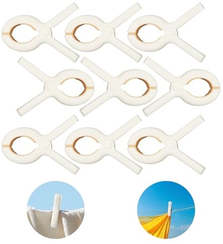 KAHOUI 9 Piezas Pinzas Toalla Playa Sin Rastro, Pinzas para Toallas de Playa Antideslizante, Pinzas Grandes para Sujetar, Pinzas Ropa Fuertes con Resorte de Alta Elasticidad, para Frazada e Ropa