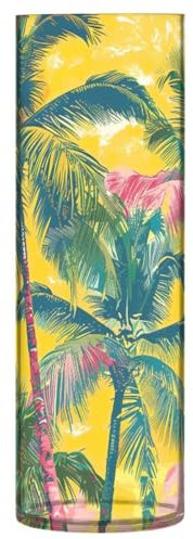 JUMBEAR Tropical Palm Trees Vase for Flowerse -Clear Vase Rustic Home Décor for Modern Farmhouse, Ideal Shelf, Table & Entryway Decor