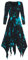 Damen Gotischen Kleides Mittelalter Kleid Tie-Dye Gothic Kleid UnregelmäßIge Kleider Halloween GroßE GrößEn KostüM Cocktail Formell Halloween Punk Hippie Kleider
