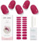 JMEOWIO Unghie Gel Adesive Rosa Scuro, Nail Stickers, Adesivi UV, Decorazioni Unghie, Nail Art Disegni