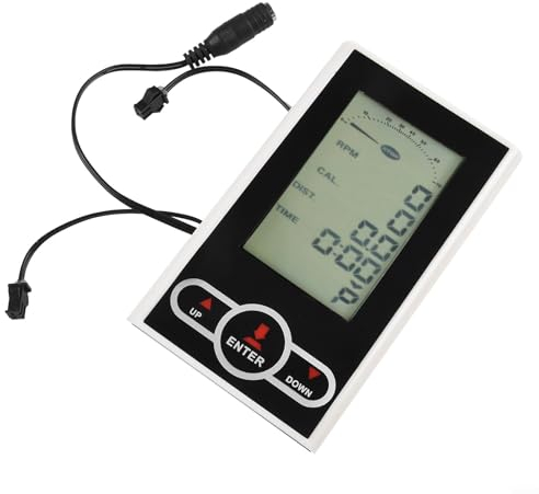 EpheyFIF Heimtrainer Monitor Tachometer, LCD Zyklus Kilometerzähler Analyse Instrument Zähler Stationary Bike Ellipsentrainer Display