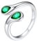 Silvora Ringe Silber 925 Damen Offenes Toi Et Moi Ring für Frauen Smaragd Zirkonia Fingerring 2mm breit Verstellbares 2 Geburtsstein Ehering Verlobungsring Geschenke für Freundin Mutter Ona