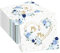Mr and Mrs Brautparty-Nakpins, blaue und weiße Blumen, Herzen, geometrische Party-Servietten, 48 Stück, für Paare, Hochzeit, zukünftige Braut, Verlobung, Party-Dekoration