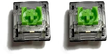 Woedpez Interruptor RGB verde duradero de 3 pines verde para teclado mecánico para gaming, 2 Uds