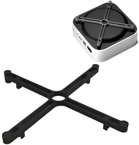 Soporte Accesorios para Mac Mini M4/ M4 Pro 2024,Botón de Encendido Base de impresión 3D Pulsador para Ordenador de sobremesa,Soporte de sobremesa,Fácil Encendido/Apagado (Negro)