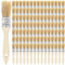 100 Pack Chip Paint Brushes, 1 Inch/2.54cm Chip Brushes Bulk Small Paint Brush Bristle Set Flat Paintbrushes with Wood Handle for Acrylic Paint, Crafts, Varnish, Furniture, Glue