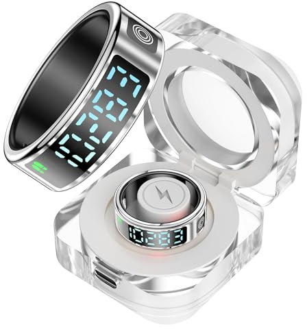findtime Smart Ring Smartringe für Herren Damen Scroll Ring Smart Ring Android Fitness Ring Schlaftracker Herzfrequenz SpO2 Messer Kalorie Distanz-Tracking Schrittzähler Remote-Auslöser