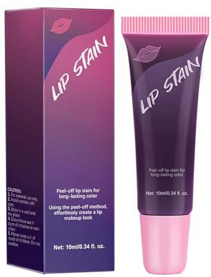 Clear Lip Gloss Tube, Matt Lip Stain Peel Off, Waterproof & Long Lasting Peel Off Lip Tint, Long Lasting And Natural Base Liquid Lipstick, Waterproof Tear Lip Stain Cosmetic Gift Set for Girls (C, 1)