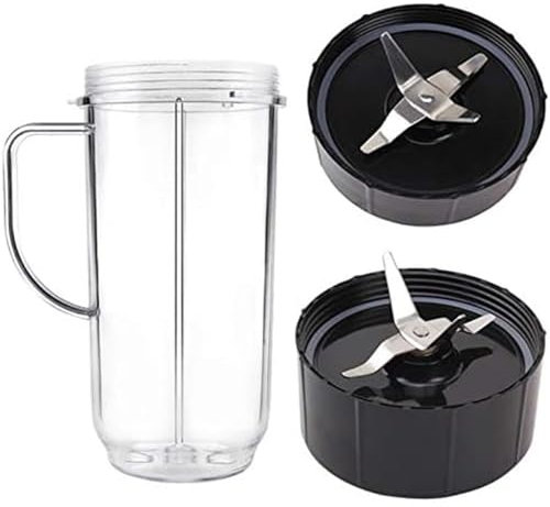 MKVAXR 2 Cuchillas Cruzadas con Vaso de Repuesto de 22 oz, 250 W, for Magic Bullet, MB1001 Conjunto de Cuchillas de la batidora