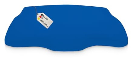 DUKAL | Bezug für Derila (Queensize) Memory Foam Kopfkissen | 30 x 50 cm | aus hochwertigem DOPPEL-Jersey | 100% Baumwolle | Farbe: royal
