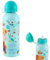 Frozen Aluminum Water Bottle, 500ml Kids Reusable Non-Spill BPA Free Lightweight Leakproof KBT Disney Bottle, Ideal for School Nursery Sports Picnic | Turquoise