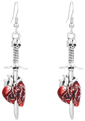 KHDULQ Halloween Totenkopf Ohrringe Damen, Skelett Ohrringe, Halloween Earrings, Für Vampir-Rollenspiele, Partys und Cosplay-Kleider