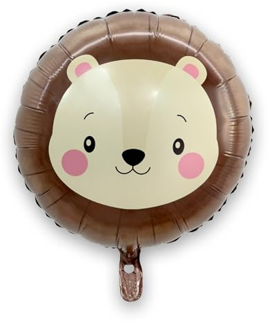 YuBeiKoo Large Dschungel Luftballon, 6pcs Folienballon Tiere, Elefant Luftballon,Lion Giraffe Balloon for Dschungel Party Deko Wild One Deko 1. Geburtstag （Lion ）