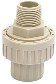 FGNIWAAE Raccord Union à Filetage mâle PPH, Adaptateur de Tuyau d'eau en PVC de 20 à 63 mm, Beige, Durable et Facile à Installer.(63mm)
