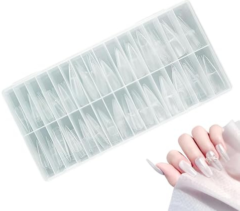 Formes À Ongles 150 Pièces Formes Manucure Drop pour Capsules Réutilisables | Emporte-pièces Transparents pour Vernis Semi-Permanent Pour Femmes, Salon À Domicile, , Soirée, Spa, Studio