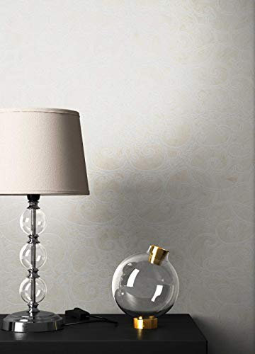 NEWROOM Papel pintado barroco beige vellóntapete barroco Glamour Ornament hermoso diseño moderno 3d mirada , incluyendo papel tapiz guía