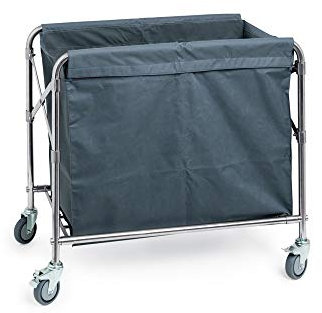 WAS 4414 200 Edelstahl Wäschewagen, 200L, 85cm Länge, 45cm Breite, 85cm Höhe