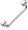 Paula & Fritz® Oberflächen-Piercing Surfacepiercing Barbell 90 Grad Schlangenaugen Chirurgenstahl 16mm Stab-länge 1,2 mm Stab-Dicke Silber Bar