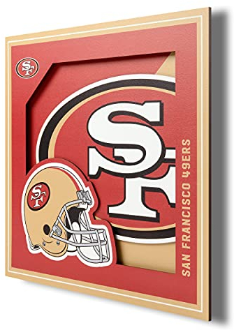 YouTheFan NFL San Francisco 49ers 3D-Logo-Serie Wandkunst – 30,5 x 30,5 cm