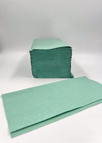 Defacto Papierhandtücher Falthandtücher für Zickzack Papierhandtuchspender - besonders saugfähig, 1-lagig, GRÜN 5000 BLATT