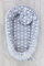 LOOLAY® 2seitig Kokon + Bärchen Nestchen Babynestchen Babykokon Kuschelbett Baby-Reisebett Babybett (Pünktchen grau/mini Pünktchen)