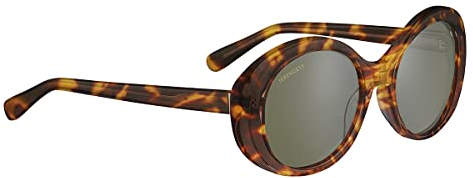 Serengeti Unisex Bacall Sonnenbrille, Shiny Tort Havana, M