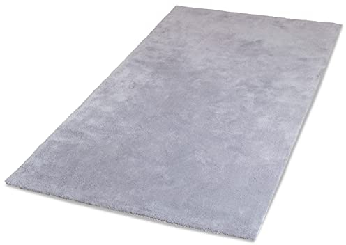 Ehrenkind® Kinderteppich Waschbar |100% Baumwolle | Teppich Kinderzimmer | Spielteppich | Baby Teppich | Hellgrau 150x80cm