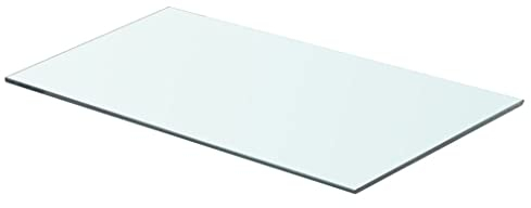 WIFESE Panneau pour Étagère Verre Trempé Transparent 60x30 cm Épaisseur 8 mm Étagère de Maison Magasin Tablette Salle de Bain Chambre à Coucher Autres Accessoires de Salon Étagère de Douche