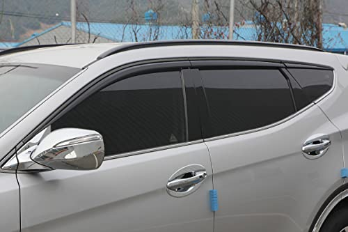AUTO CLOVER Windabweiser Set für Hyundai Santa Fe 2013-2018 (6 Stück)