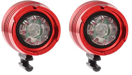 Luces para Crocs, 2 Faros Delanteros, Accesorio para Linternas para Crocks, Zapatos Impermeables IPX5, Faros Delanteros de Aleación de Aluminio, Accesorios para Niños y Adultos (Rojo)