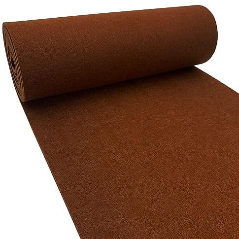 aufodara Filzrolle Filzstoff 30cm x 250cm x 3mm Polyester Filz für DIY Aufbewahrungstasche Filzunterlage Patchwork Nähen Basteln Handwerken Dekoration (Braun)