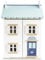 Le Toy Van - H125 - Maison de poupée Blue Belle en bois certifié FSC, 3 ans, pour fille, 2 étages, l 44 x p 36 xh 66 cm, avec volets, fenêtres et portes qui s'ouvrent, jeu Montessori écologique