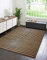 IlGruppone Tappeto Arredo In Vero Bamboo Naturale Grande a Listelli Bordato Bambù Soggiorno Cucina Salotto Listello Legno - Cioccolato - 140x200cm