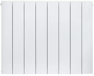 Adept Kava - 600 x 755mm Aluminium Designer Radiator - White Single Vertical Central Heating Radiator - BTUs (Delta t50) 2554