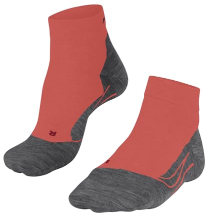 FALKE Women's GO2 Short W Sso Cotton Anti-Blister 1 Pair Golf Socks, Orange Coral 8017, 2.5-3.5