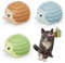 heqxwl Katzenminze Spielzeug,3pcs Catnip Wall Ball,mit Aufbewahrungsdeckel,für Katzenlecken, Zahnreinigung Dentales essbares Kätzchenspielzeug (Igel)