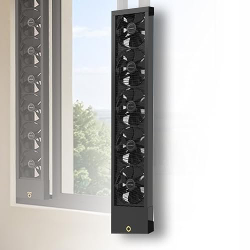 GZPKJ Ventilador De Ventana Comfort Zone para Dormitorio, Retráctil (35-135 Cm Opcional), Velocidad Ajustable De 0 a 2800 RPM, Retráctil De 5 Cm, para Hogar, Cocina, Dormitorio Y Oficina.