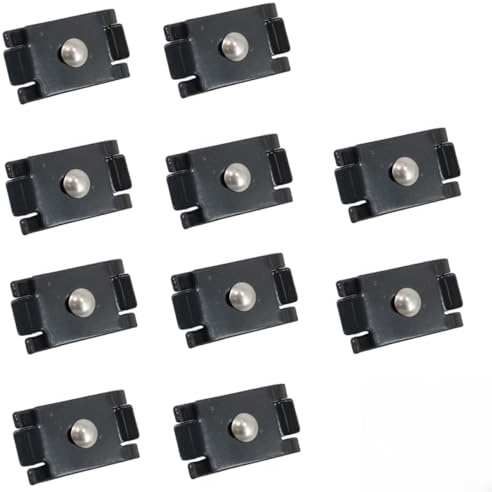 Galaflor - 10x Mattenverbinder für Doppelstabmattenzaun - Anthrazit RAL7016 | Stabile Gittermattenverbinder aus verzinktem Stahl, pulverbeschichtet - Inklusive Schrauben und Muttern für die Montage