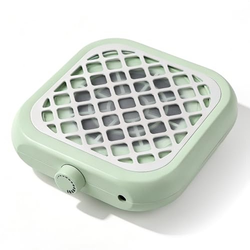 lootaan Mini Nail Dust Collector Powerful Vacuum Fan with 30 Filter Pads | Mini Size, 6000RPM Motor & Adjustable Suction,One-Button Operation,Easy to Clean, Fit for Home DIY & Nail Salon Use, Green