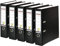 Original Falken 5er Pack PP-Color Kunststoff-Ordner. Made in Germany. 8 cm breit DIN A4 schwarz Vegan Ringordner Aktenordner Briefordner Büroordner Plastikordner Schlitzordner