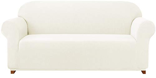 subrtex 1 Stück Sofabezug, Polyester, elastisch, Sitzbezug, Sofa-Innenfutter (3-Sitzer, Cream)