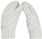 YSXY Unisex Damen Herren Handschuhe Doppelschicht Verdickt Fäustlinge Winter Warm Strick Winterhandschuhe Plüschfutter Grau, Weiß, Einheitsgröße