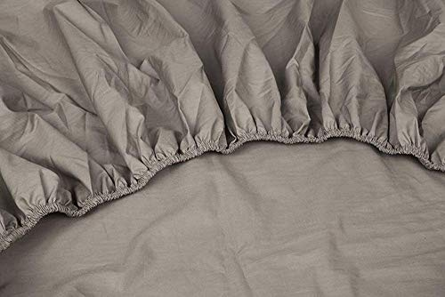 Kayori Shizu Spannbettlaken Jersey Taupe 90-100x200-220 cm, Baumwolle, Matratzenhöhe bis 35cm, Bügelfrei Pflegeleicht