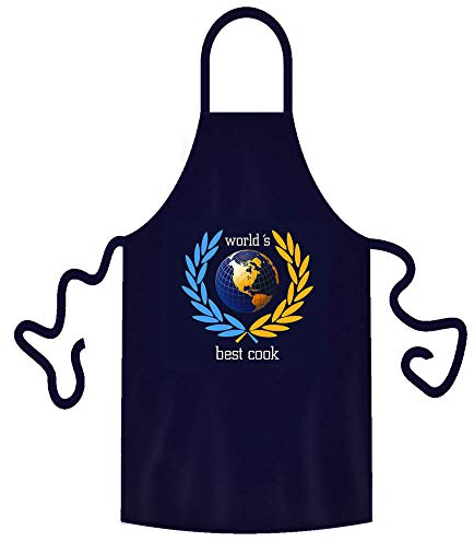 teprovo Männer Grillschürze Kochschürze Latzschürze Schürze Mann Kochen Grillen BBQ Dunkelblau Küchenschürze