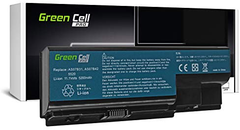 Green Cell® Pro Série AS07B31 AS07B32 AS07B41 AS07B42 AS07B51 AS07B52 AS07B61 AS07B71 JDW50 Batterie pour Acer/eMachines/Packard Bell Ordinateur PC Portable (Les Cellules Samsung SDI, 5200mAh)