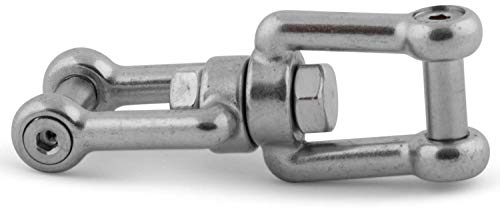 wellenshop Wirbelschäkel M10 Edelstahl mit Innensechskant Schäkel Wirbel Boot