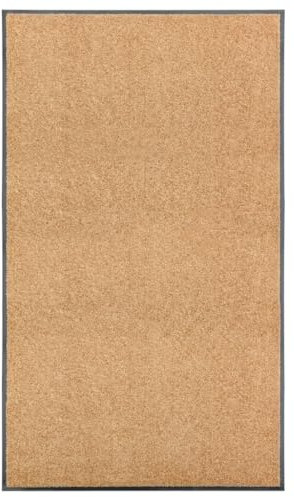 vidaXL Fußmatte Waschbar Schmutzfangmatte Türmatte Fußabtreter Schmutzmatte Schmutzfangläufer Sauberlaufmatte Innen Außen Creme 90x150cm